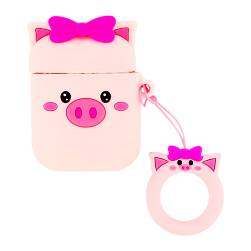

Чехол для наушников LADY PINK cиликоновый Розовая свинка