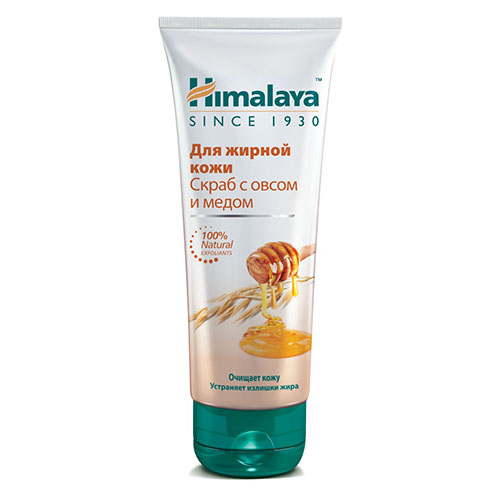 

Скраб для лица HIMALAYA HERBALS для жирной кожи с овсом и медом 75 мл