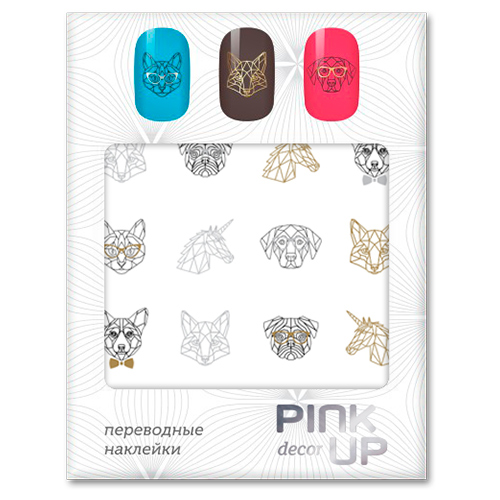 

Наклейки для ногтей переводные PINK UP DECOR GEOMETRY тон 579