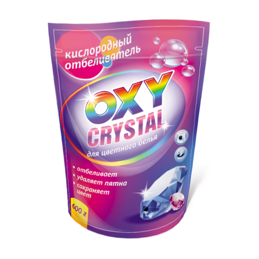 Отбеливатель для белья GREENFIELD OXY CRYSTAL для цветного белья 600 гр