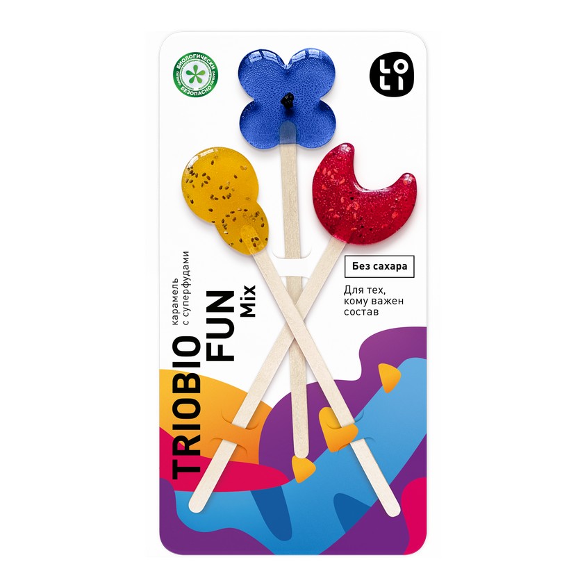 

Карамель на палочке LO-LI tiobio fun 3x8 г