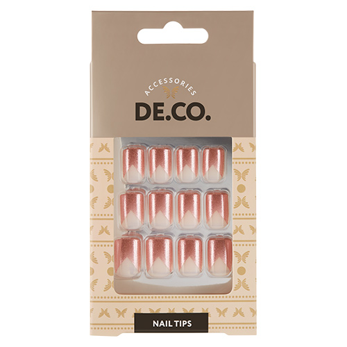 

Набор накладных ногтей DECO. FRENCH sparkle 24 шт+ клеевые стикеры 24 шт