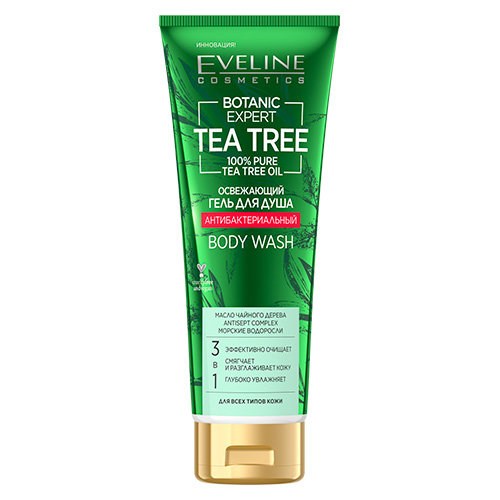 

Гель для душа EVELINE BOTANIC EXPERT TEA TREE 3 в 1 антибактериальный освежающий 250 мл