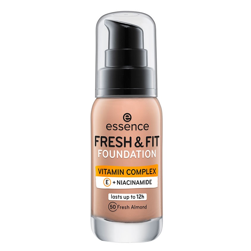 ESSENCE Основа тональная для лица ESSENCE FRESH & FIT NEW тон 50 fresh almond 30 мл