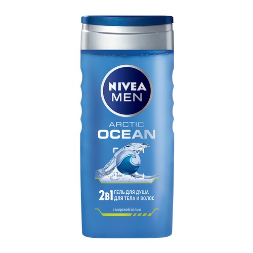 Гель-уход для душа NIVEA MEN ARCTIC OCEAN 2 в 1 для тела и волос с морской солью 250 мл
