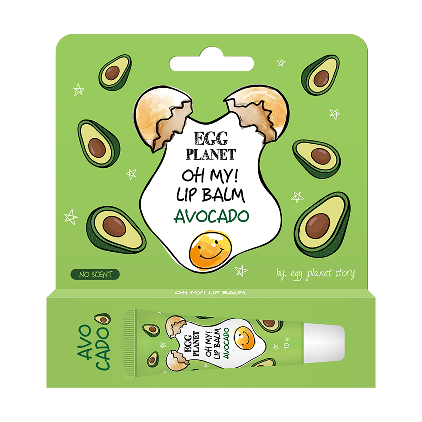 EGG PLANET Бальзам для губ EGG PLANET OH MY! LIP BALM Авокадо увлажняющий 10 г бальзам для губ egg planet бальзам для губ oh my lip balm авокадо увлажняющий