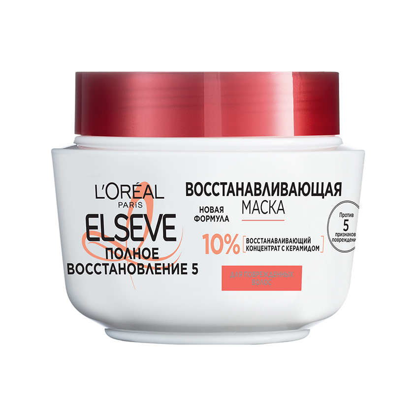 Маска для волос LOREAL ELSEVE ПОЛНОЕ ВОССТАНОВЛЕНИЕ 5 для поврежденных волос 300 мл