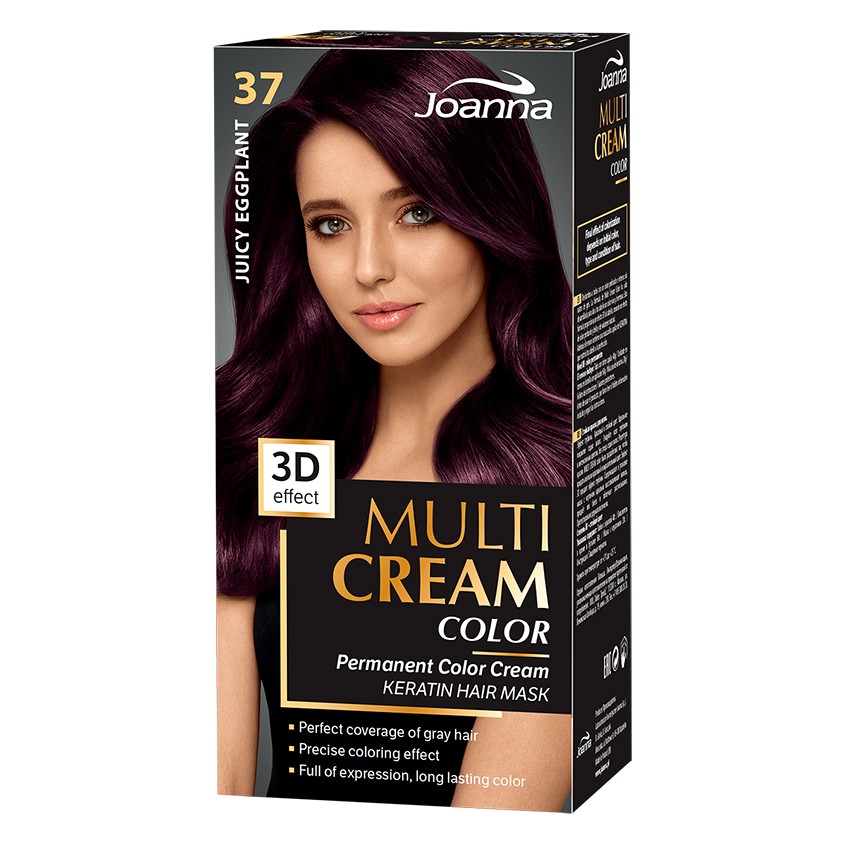 Краска для волос JOANNA MULTI CREAM 3D Сочный баклажан тон 37