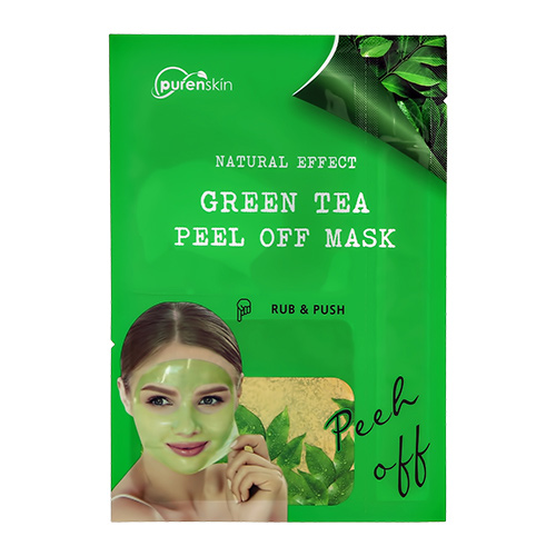 

Маска-пленка для лица PURENSKIN NATURAL EFFECT с экстрактом листьев зеленого чая увлажняющая, для сияния кожи 13 г