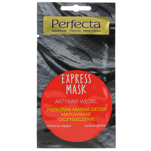 

Маска для лица PERFECTA с углем и зеленой глиной 8 мл