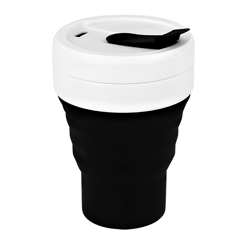 

Стакан для горячих напитков FUN SILICONE CUP черный силиконовый 355 мл