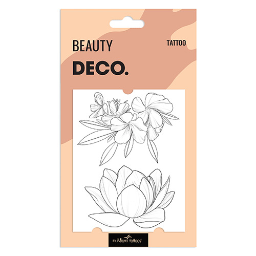 

Татуировка для тела DECO. REAL TATTOO by Miami tattoos переводная Graphite flower
