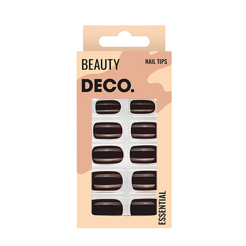 

Набор накладных ногтей DECO. ESSENTIAL dark choco 24 шт+ клеевые стикеры 24 шт