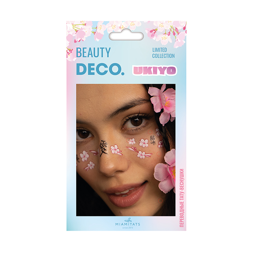 Переводные тату-веснушки DECO. UKIYO by Miami Tattoos Sakura Flowers цена и фото
