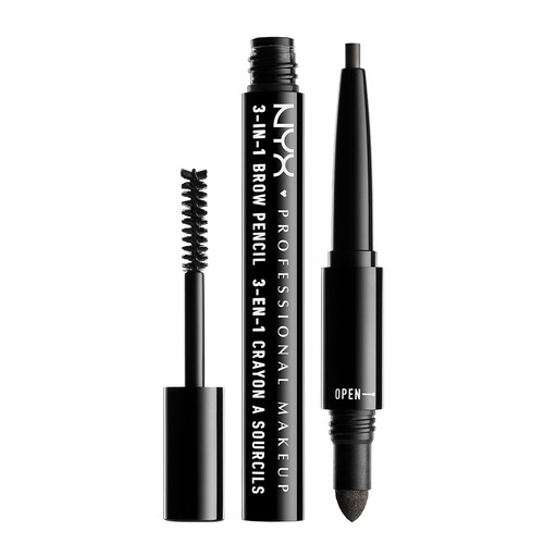 Средство для бровей `NYX PROFESSIONAL MAKEUP` 3-IN-1 BROW PENCIL 3 в 1 тон 10 black