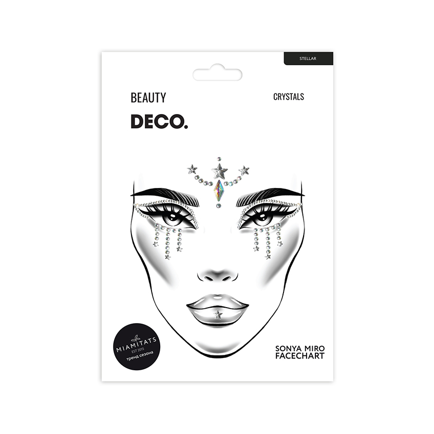 Кристаллы для лица и тела DECO. FACE CRYSTALS by Miami tattoos Stellar