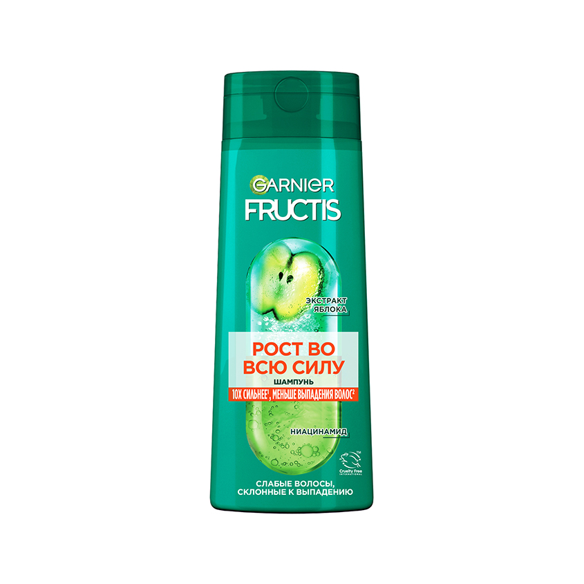 Шампунь для волос GARNIER FRUCTIS РОСТ ВО ВСЮ СИЛУ укрепляющий для ослабленных волос, склонных к выпадению 400 мл