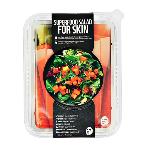 

Набор масок для лица FARMSKIN SUPERFOOD SALAD FOR SKIN с экстрактом моркови, зеленого чая, свеклы, оливы, меда, брокколи, мангустина 7 шт