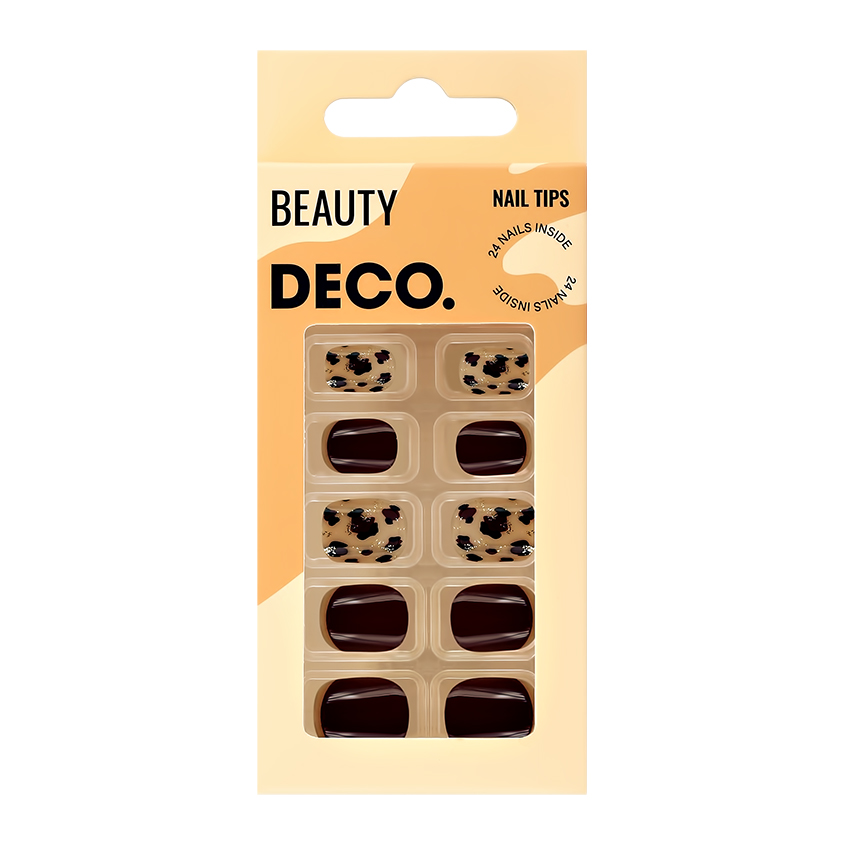 Набор накладных ногтей с клеевыми стикерами DECO. BEAUTY leopard brawny 24 + клеевые стикеры 24 шт Набор накладных ногтей с клеевыми стикерами DECO. BEAUTY leopard brawny 24 + клеевые стикеры 24 шт - фото 1