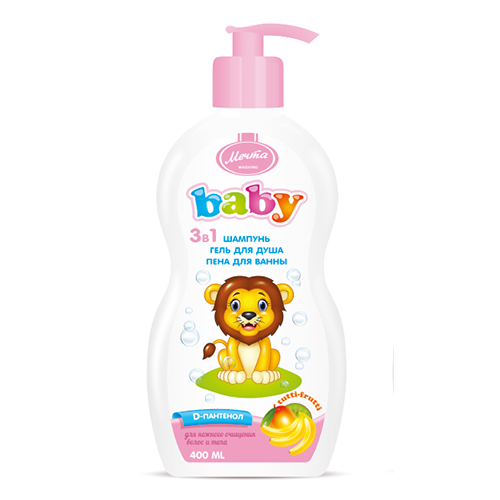 

Средство для купания детское МЕЧТА BABY 3 в 1 Тутти-фрути 400 мл