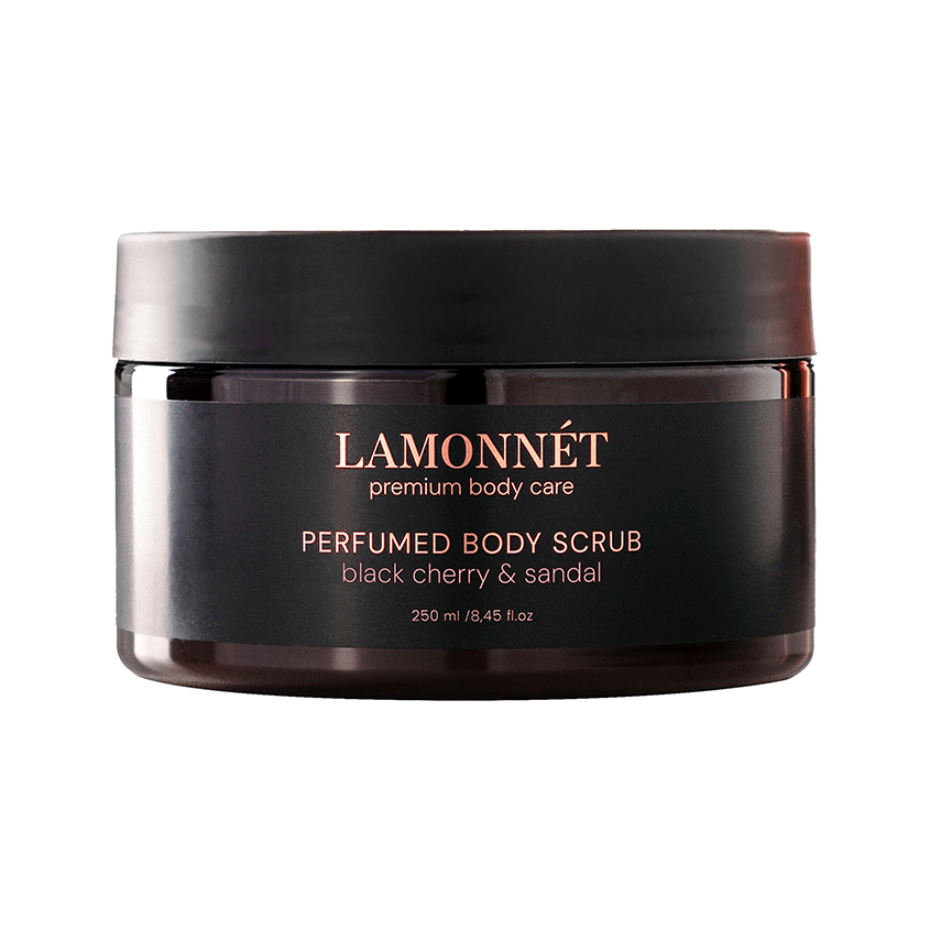 Скраб для тела LAMONNET парфюмированный черная вишня и дерево сандал 250 мл