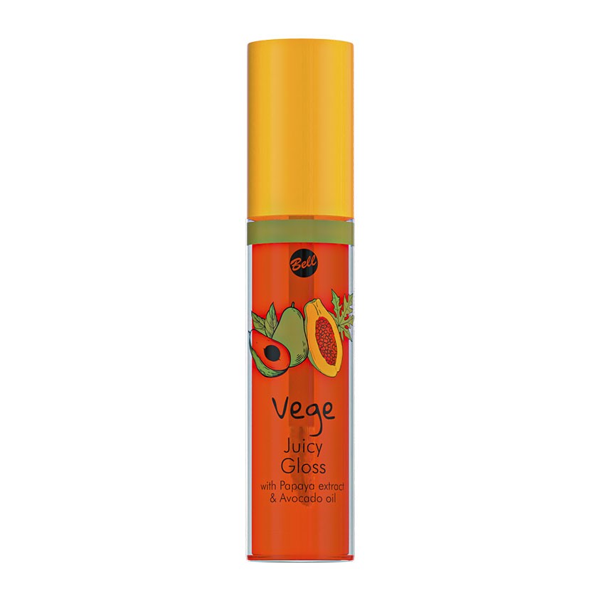 Блеск для губ `BELL` VEGE тон 2 с экстрактом папайи и авокадо