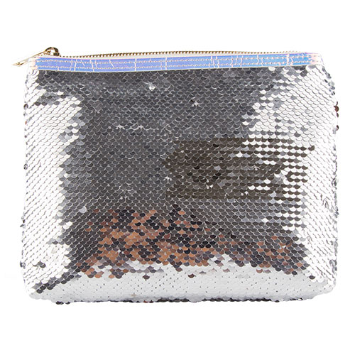 

Косметичка квадратная SEQUINS LADY PINK SHINE ON серебряная