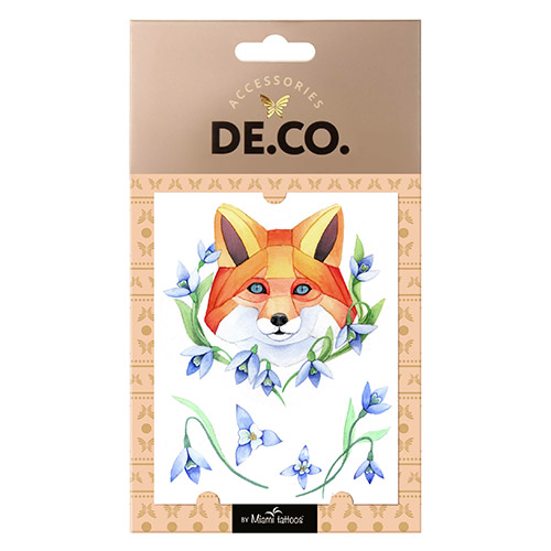 

Татуировка для тела DECO. WATERCOLOR STORY by Miami tattoos переводная Fox