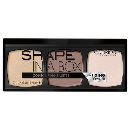 Палетка для контурирования `CATRICE` SHAPE IN A BOX тон 020 medium (бронзер, хайлайтер, фиксирующая пудра)