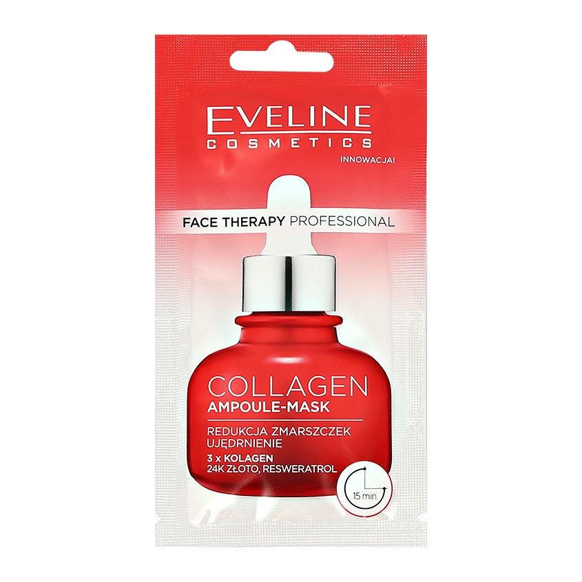 

Маска для лица EVELINE FACE THERAPY PROFESSIONAL с коллагеном 8 мл