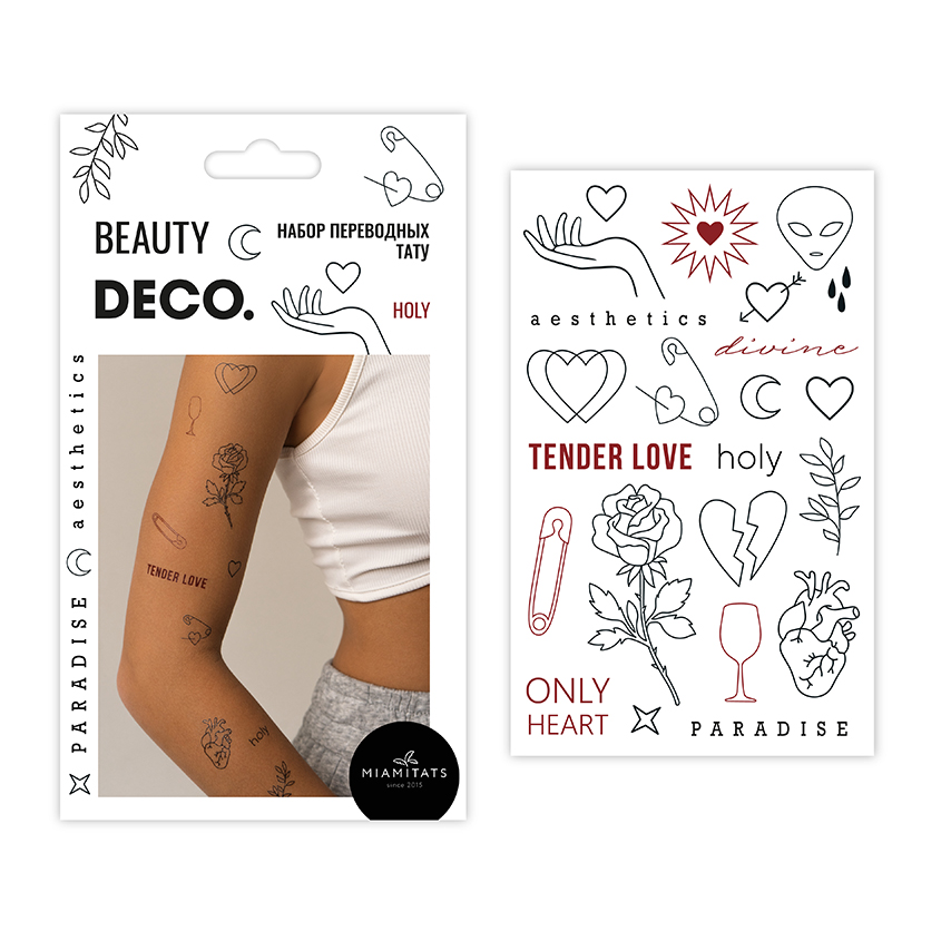 Набор переводных мини-тату `DECO.` by Miami Tattoos HOLY