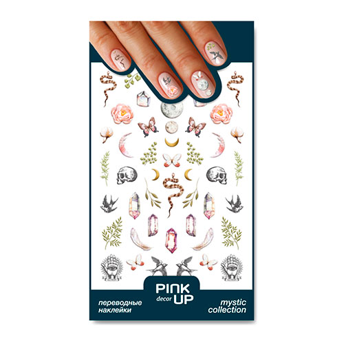 

Наклейки для ногтей PINK UP DECOR 3D переводные тон 21