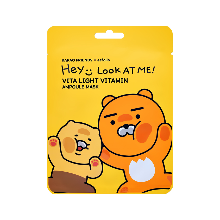 Маска для лица ESFOLIO KAKAO FRIENDS Vita Light Vitamin с витаминным комплексом для сияния кожи 25 г