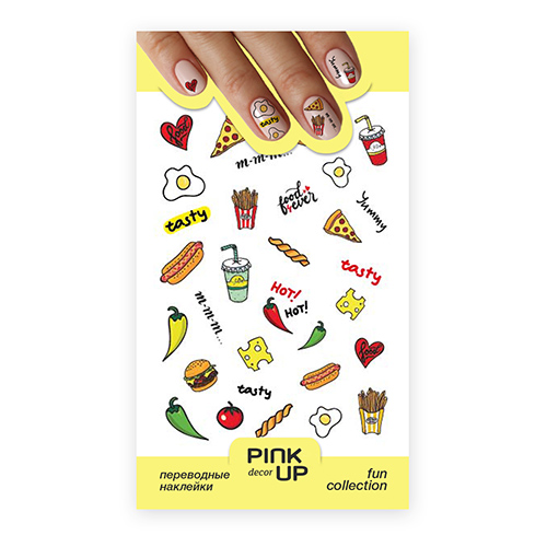Наклейки для ногтей PINK UP DECOR FUN переводные тон 637