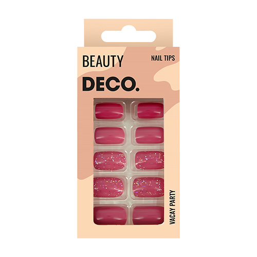 

Набор накладных ногтей DECO. VACAY PARTY glow baby 24 шт + клеевые стикеры 24 шт