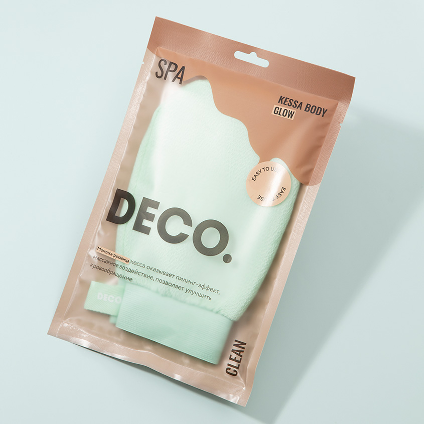 Мочалка-рукавица для тела `DECO.` кесса (green)