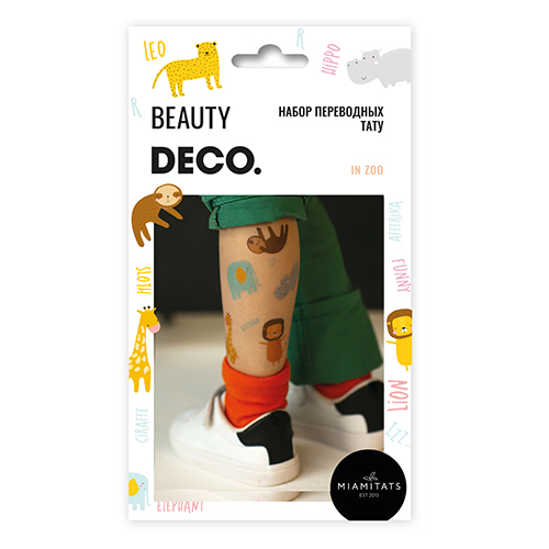

Набор татуировок для тел DECO. CARTOON by Miami tattoos переводная In zoo