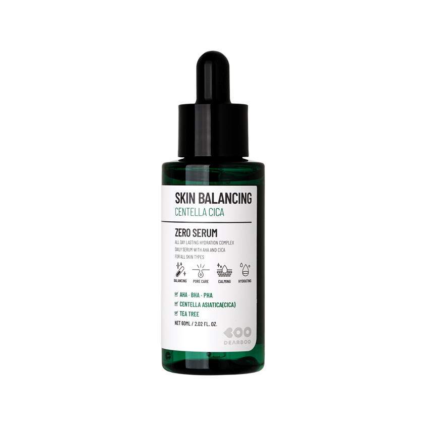 Сыворотка для лица DEARBOO SKIN BALANCING с AHA, BHA и PHA-кислотами, экстрактом центеллы и чайного дерева 60 мл