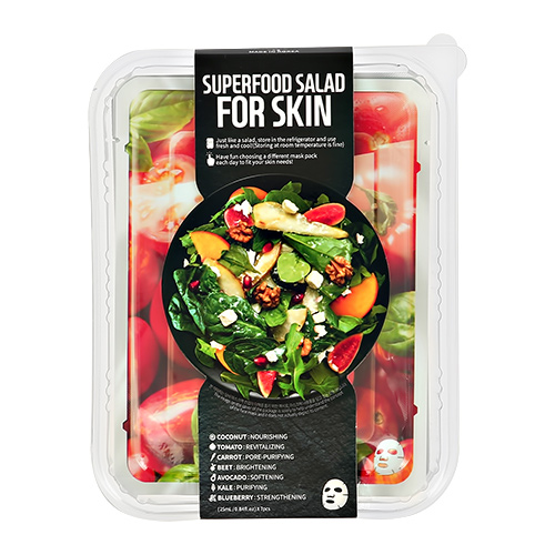 

Набор масок для лица FARMSKIN SUPERFOOD SALAD FOR SKIN с экстрактом кокоса, томата, моркови, свеклы, авокадо, капусты кале, черники 7 шт