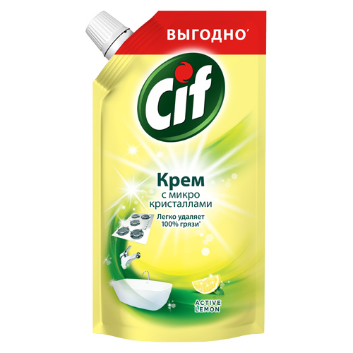

Крем чистящий CIF АКТИВ Лимон дой-пак 250 мл