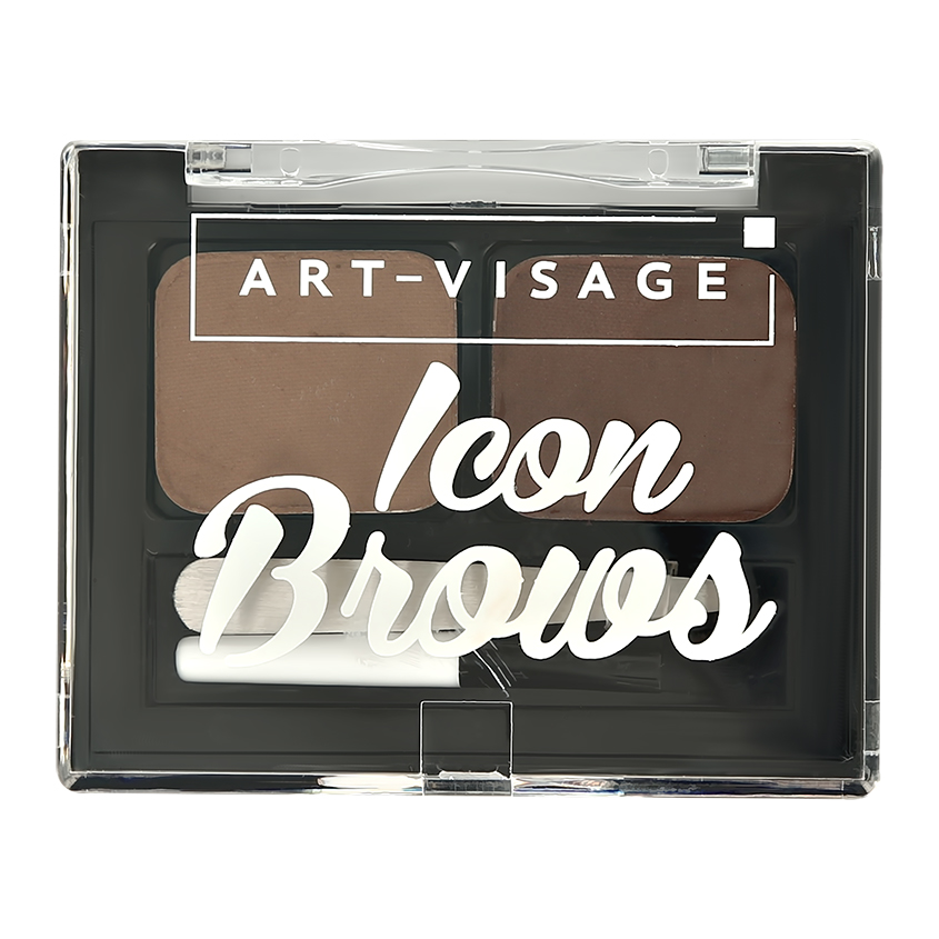 Тени для бровей ART-VISAGE ICON BROWS двойные монохромные тон 101 двойные монохромные тени для бровей art visage icon brows 3 6 г