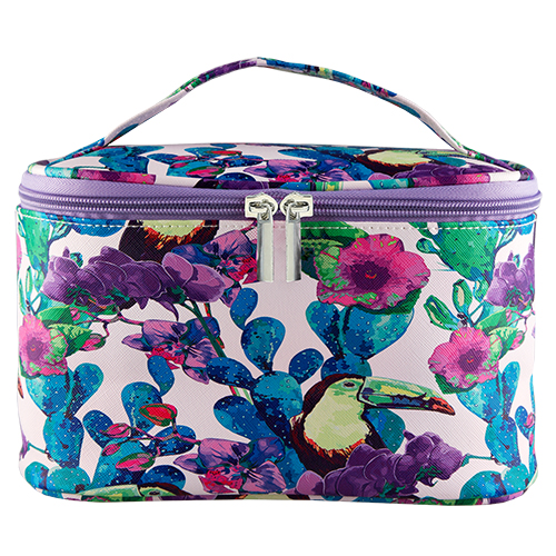 

Косметичка-чемоданчик LADY PINK TROPICAL с туканом