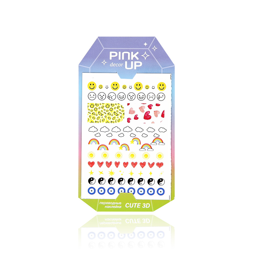 Наклейки для ногтей PINK UP DECOR CUTE COLLECTION 3D переводные тон 82 для ногтей farres наклейки для дизайна ногтей 3d