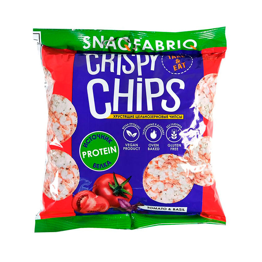 

Чипсы цельнозерновые SNAQ FABRIQ со вкусом Томат и базилик 50 г