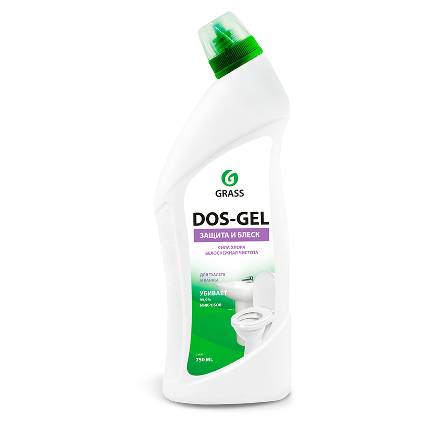 Средство чистящее GRASS DOS-GEL Белее белого гель 750 мл чистящее средство для сан узлов wc gel санитарный 750 мл