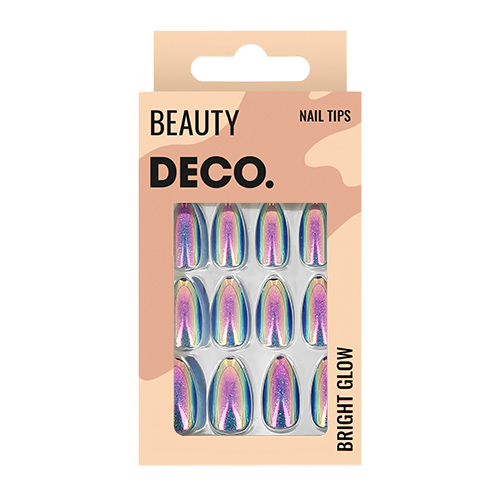 

Набор накладных ногтей DECO. BRIGHT GLOW night sparkle 24 шт + клеевые стикеры 24 шт