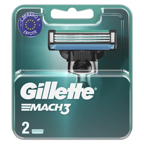 Кассеты для станка GILLETTE MACH3 2 шт, Сменные кассеты