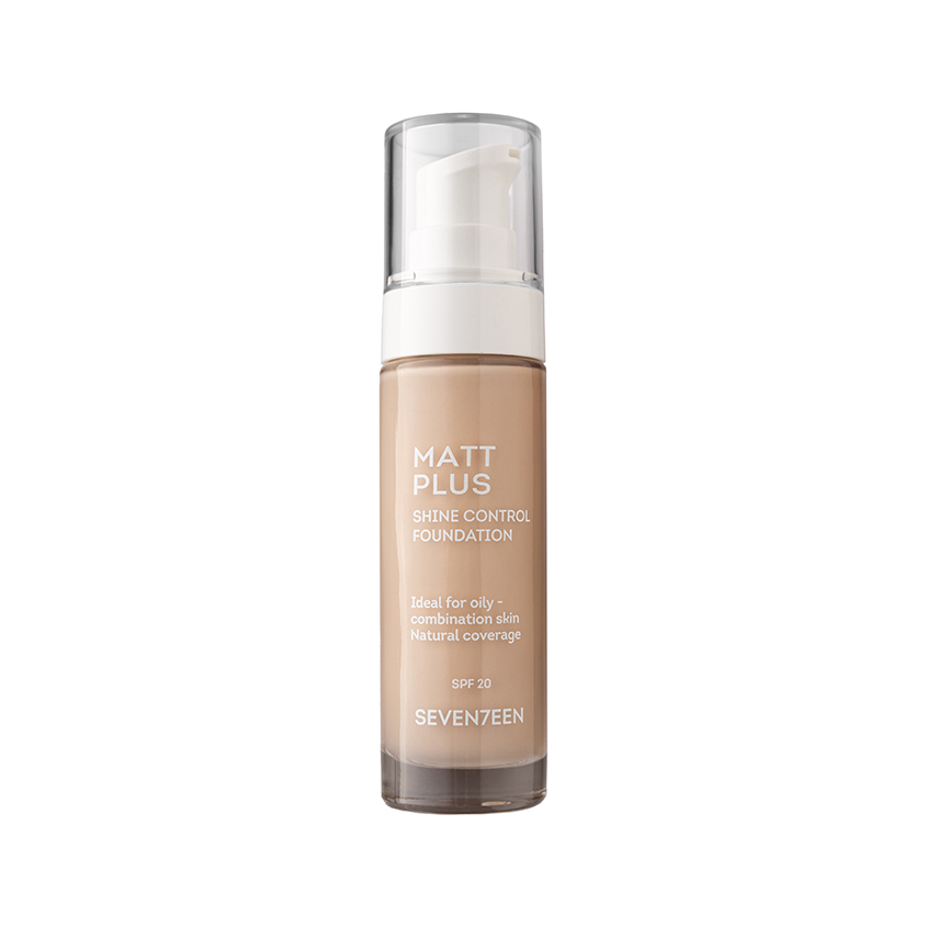 Крем тональный для лица SEVENTEEN MATT PLUS SHINE CONTROL FOUNDATION матирующий тон 00 Светлый фарфор