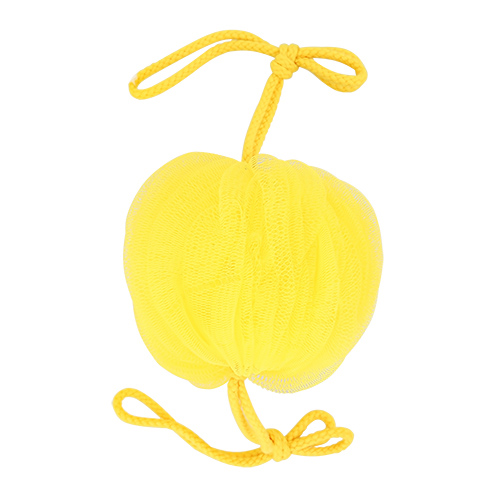 Мочалка-шар для тела `DECO.` синтетическая с ручками (yellow)