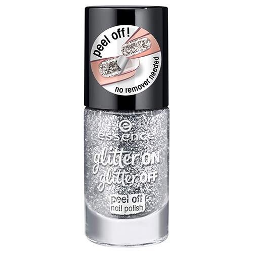 Лак для ногтей `ESSENCE` GLITTER ON GLITTER OFF тон 01 8 мл